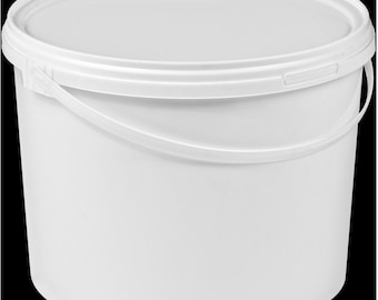 White Food Safe Bucket With Tamper Evident Lid 10L