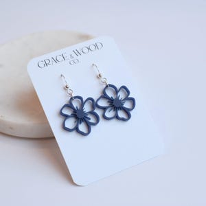 Minimalist Acrylic Flower- Multiple Color Options, flower earrings, spring earrings, summer earrings, lightweight flower earrings