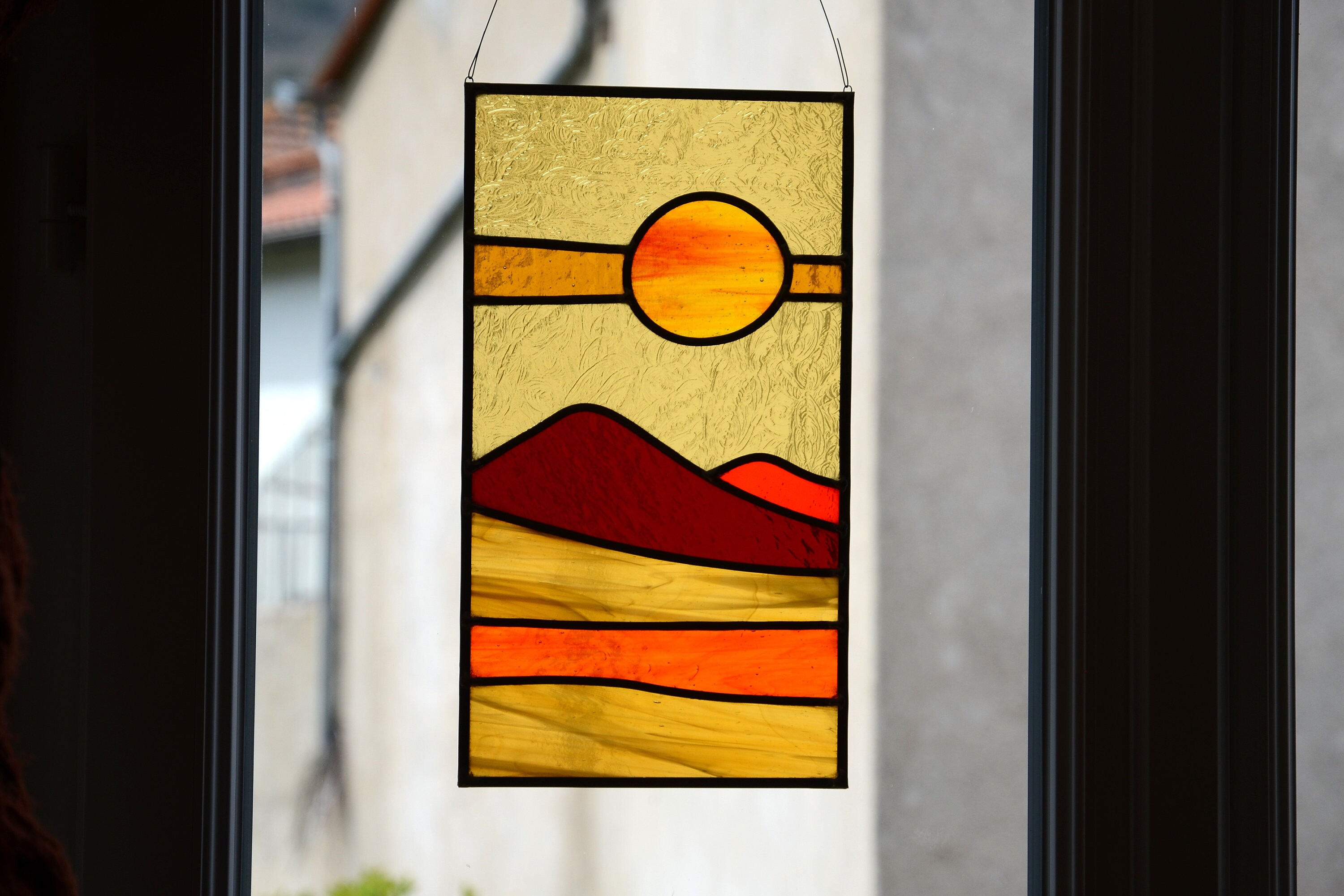 Attrape Lumière en Vitrail, à Suspendre