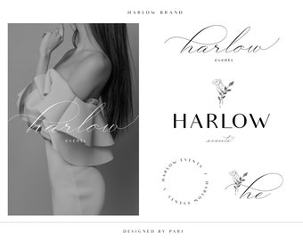 Charcoal Logo Brand Package, Branding Design, Premade Branding, Logo Design, Event Stylist Logo, Photography Logo, Interior Design Logo