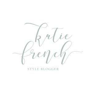 May include: A logo for a style blog called "Katie French" with the text "Style Blogger" below.