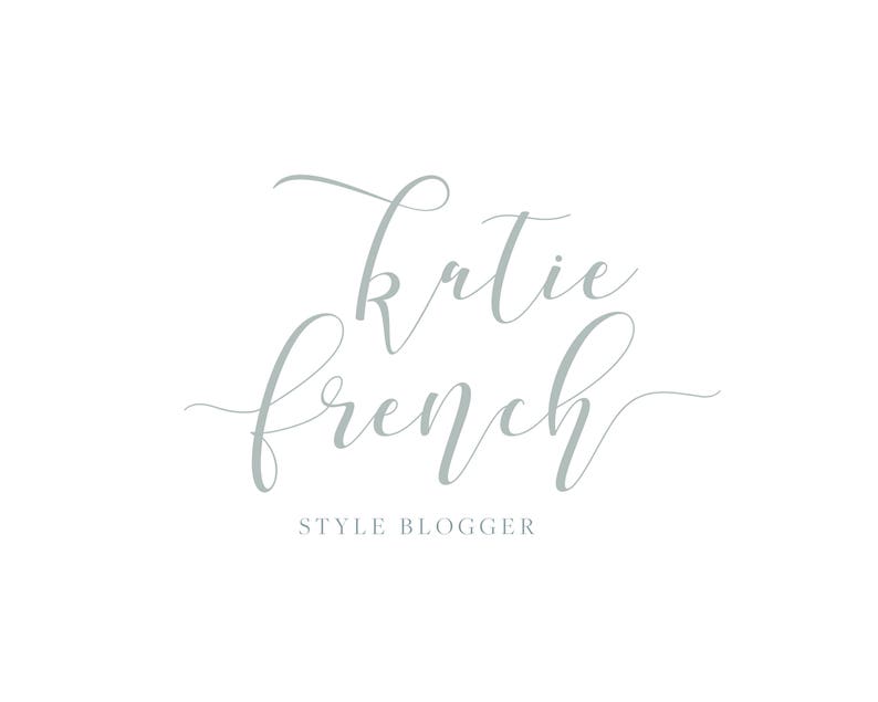 May include: A logo for a style blog called "Katie French" with the text "Style Blogger" below.