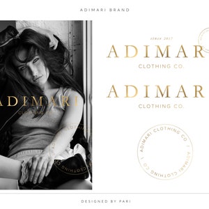 Gold Logo Brand Package, Branding Design, Premade Branding Package, Logo Design, Clothing Boutique, Fashion Logo