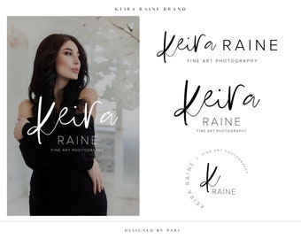 Charcoal Logo Brand Package, Branding Design, Premade Branding Package, Logo Design, Calligraphy Logo, Boutique Logo, Organic Skincare