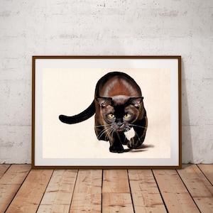 Stampa di gatto, poster Cat,Nursery print, stampa d'arte, disegno, acquerello, poster, Camera per bambini, ragazza, ragazzo, arredamento sala giochi, baby room,stampa animale, arte