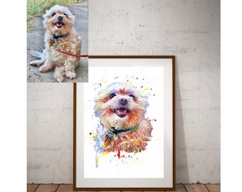 Dog, Custom Pet Portrait, Pet Painting, From Photo, Dog Portrait, Custom Pet Drawing, Pet Memorial Gift, Pet Art, Pet Portrait, Art Print