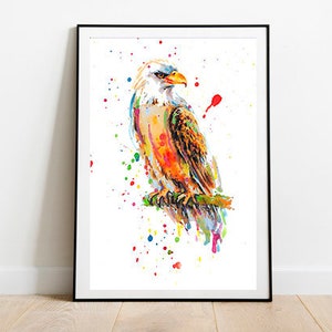 Stampa aquila reale, Poster aquila, Stampa asilo nido, Stampa animalier, disegno, acquerello, poster, Stanza dei bambini, Decorazione sala giochi, baby room, regalo di famiglia