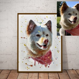Ritratto personalizzato dell'animale domestico, acquerello, Labrador, fatto a mano, Regalo amante del cane, Perdita dell'animale domestico, Dipinto a mano, dalla tua foto, Ritratto di cane personalizzato