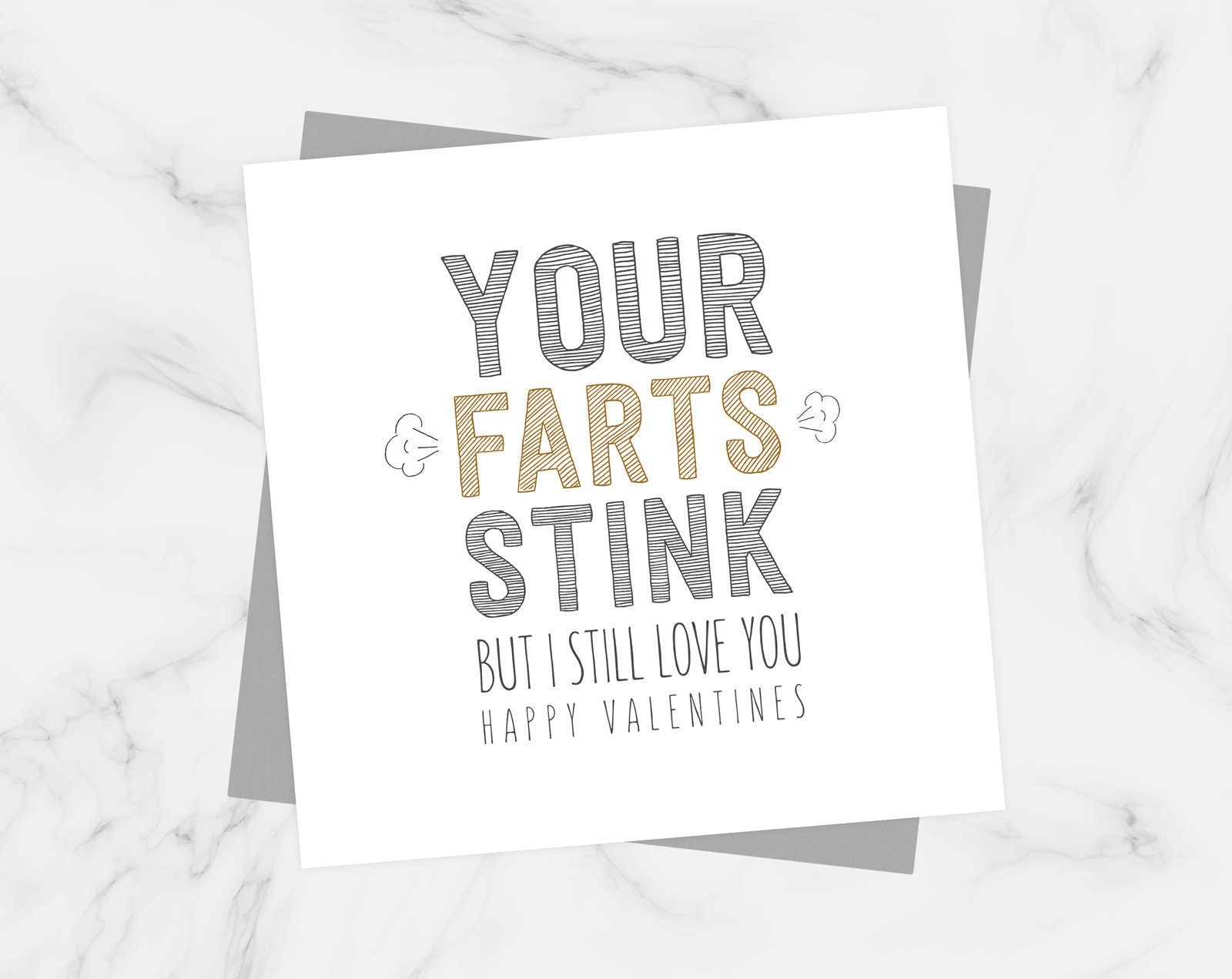 Your Farts Stink - Funny Valentines Card, Valentine Card For Him, Rud…