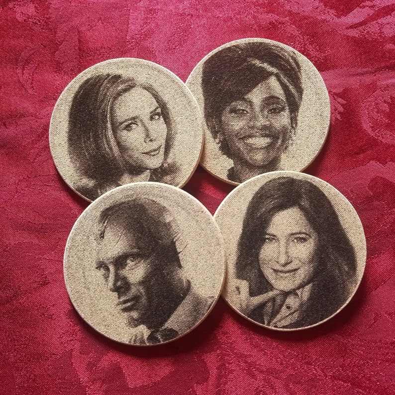 Vision and Geraldine WandaVision Cork Coasters Agnes Monica Character Coasters of Wanda