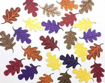 Fall leaves table scatter