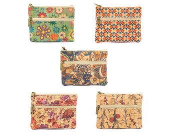 Vegan Wallet Women Small Cork Wallet Women Vegan Womens Wallet Small Purse Mothers Day Gift Patterned Coin Purse Gift for Her