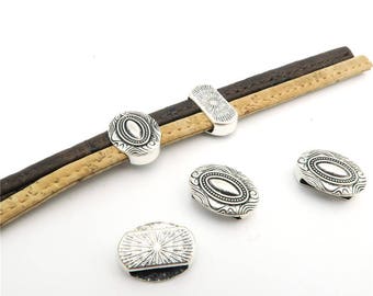 20 pcs Rhinestone Crystal Roundelle Silver Plated Spacer 10mm Bead Caps AC030