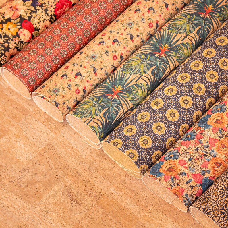 Cork Leather Natural Portugal Cork Fabric Vegan Leather Etsy