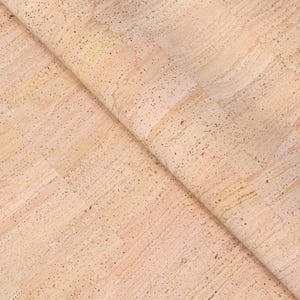 Natural Cork Fabric 0.8mm Thin - Microfiber Backing for Wallets, Notebooks & Foldable Projects COF-691