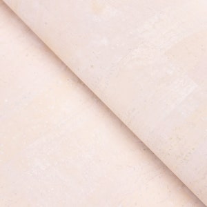 White Portuguese cork fabric COF-127