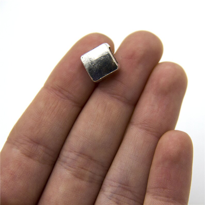 10units For 5mm flat leather slider Antique sliver glass slider jewelry finding supplies D-1-5-37