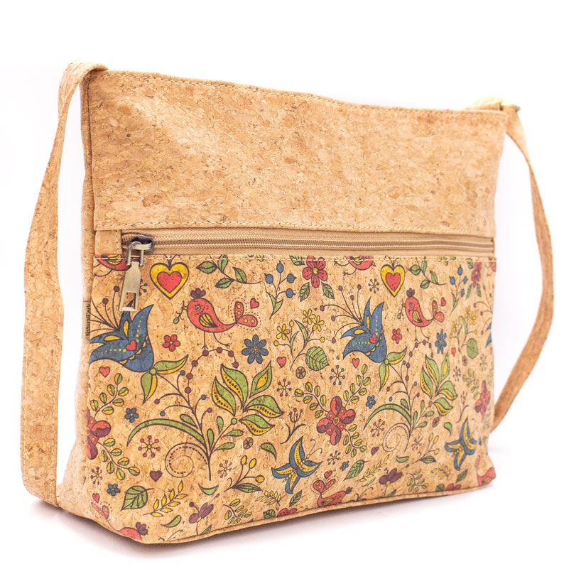 Natural Cork Shoulder Bag Made with Cork Fabric Bag2010 Etsy