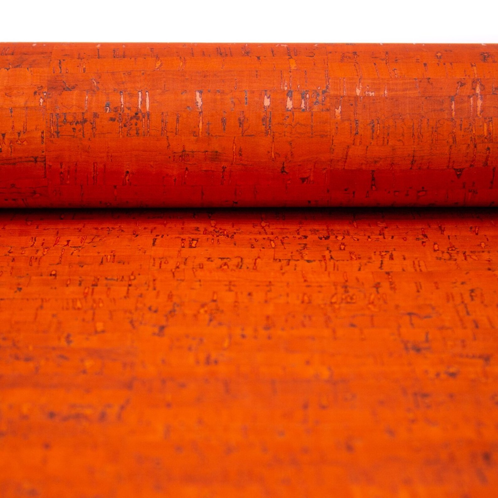 Orange cork fabric eco cork textile sheet Portuguese COF335 Etsy