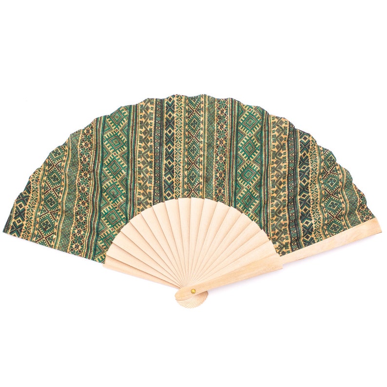 Cork Hand Fan Folding Fan Vintage Wooden Hand Fans L029 Etsy