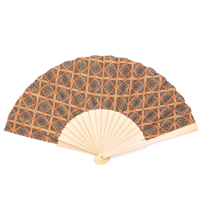 Cork Hand Fan Folding Fan Vintage Wooden Hand Fans L029 Etsy