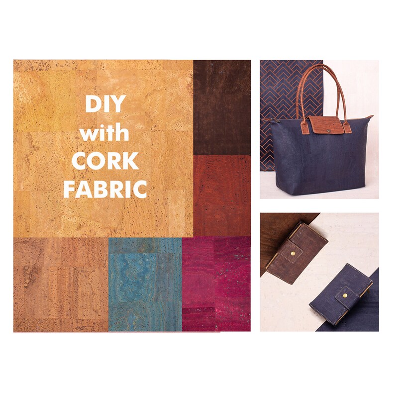 Cork Leather Natural Portugal Cork Fabric Vegan Leather Etsy