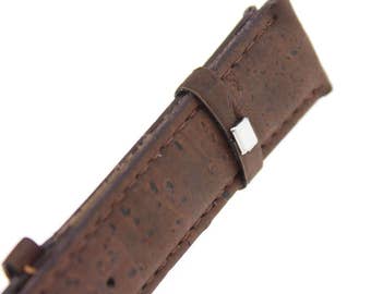 Bruine kurk horloge band handgemaakte originele natuurlijke veganistische 18mm 20mm 22mm 24mm horloge Bands E-001 Sieraden Horloges Horlogebandjes 