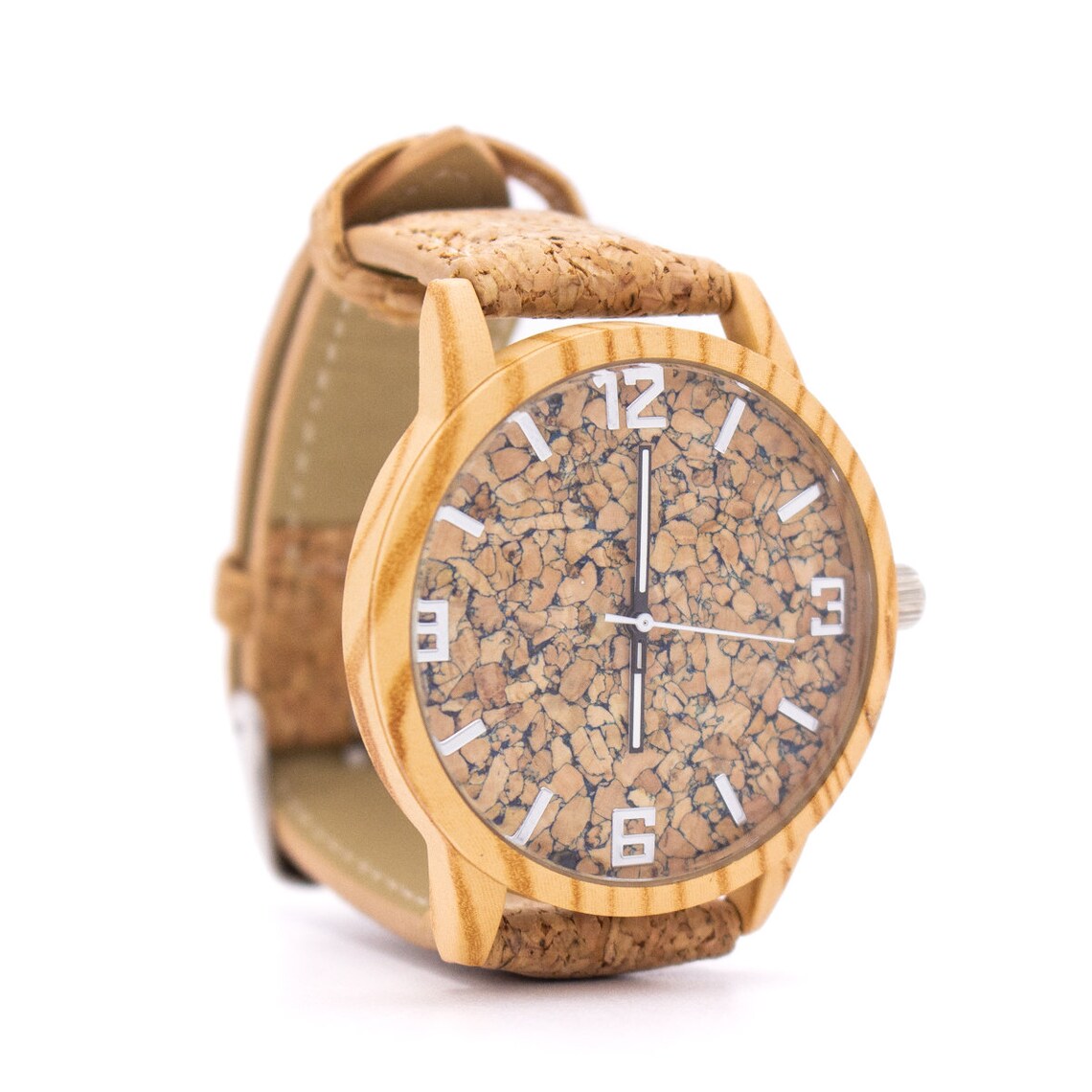 Cork watch natural and brown color watch cork strap women and Etsy