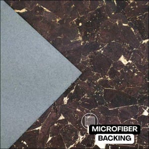 Gold Flecks Marble Cork Fabric, Vegan Leather for Bag Making Craft Supply Dark Chocolate