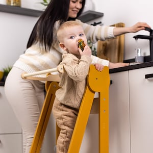 Learning kitchen step stool, Step, and Stool All-in-One, Space Saving Step Stool