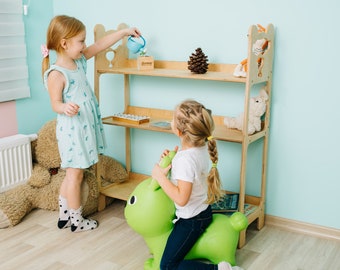 Minimalist Toy Shelf for Kids – Open Back Design – Montessori Inspired