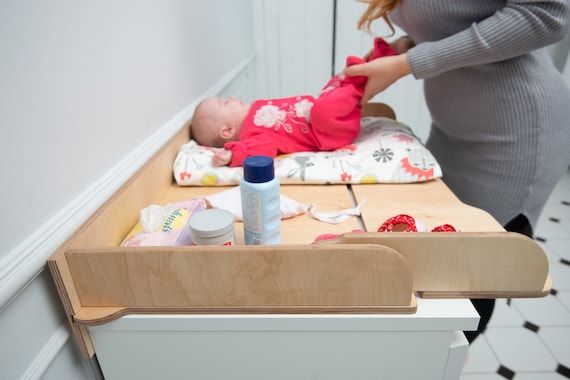 Natural wood changing table topper 2025