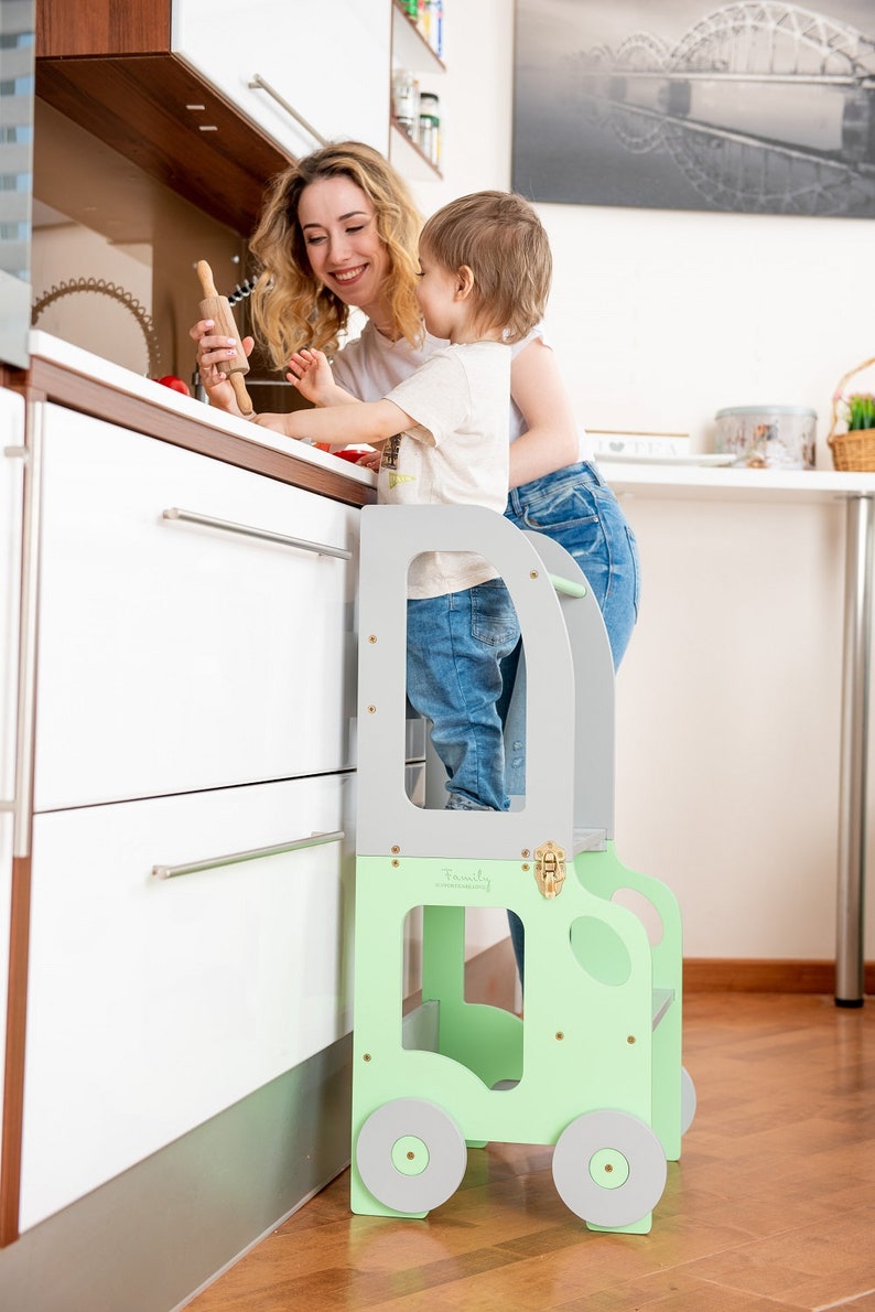 Taburete de cocina para niños pequeños/mesa y taburete todo en uno imagen 2