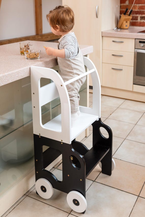 Montessori Kitchen Step Stool: Toddler Table & Chair Combo