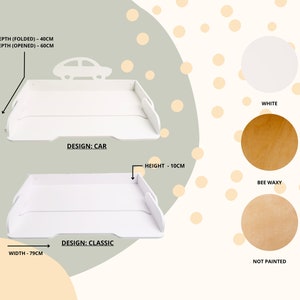 Custom Wooden Change Table Topper, Modern Baby Changing Table Top