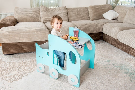 Kids table with chair, Montessori learning table