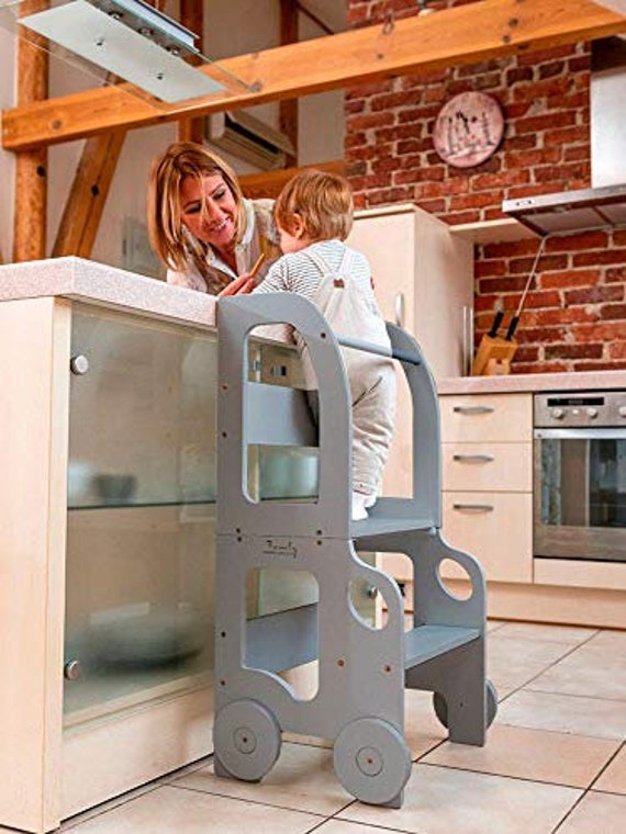 Giantex cuisine pour enfant en bois, double face pour jouet au