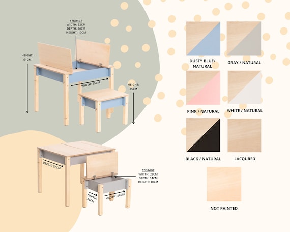 Space saving kids table sale