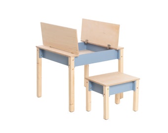 Buy Birch Plywood Kids Table and Chair Set: Smart Storage Solution