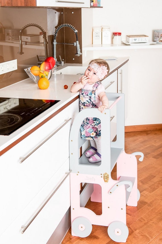 Little princes kitchen step stool for toddler/table and stool all in one