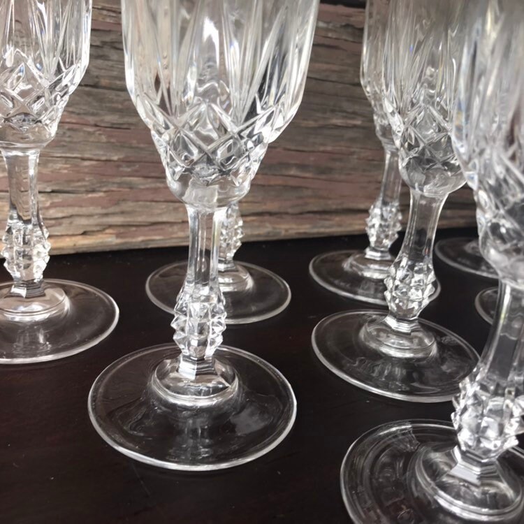 Numbered Champagne Flutes Glasses Set of 12