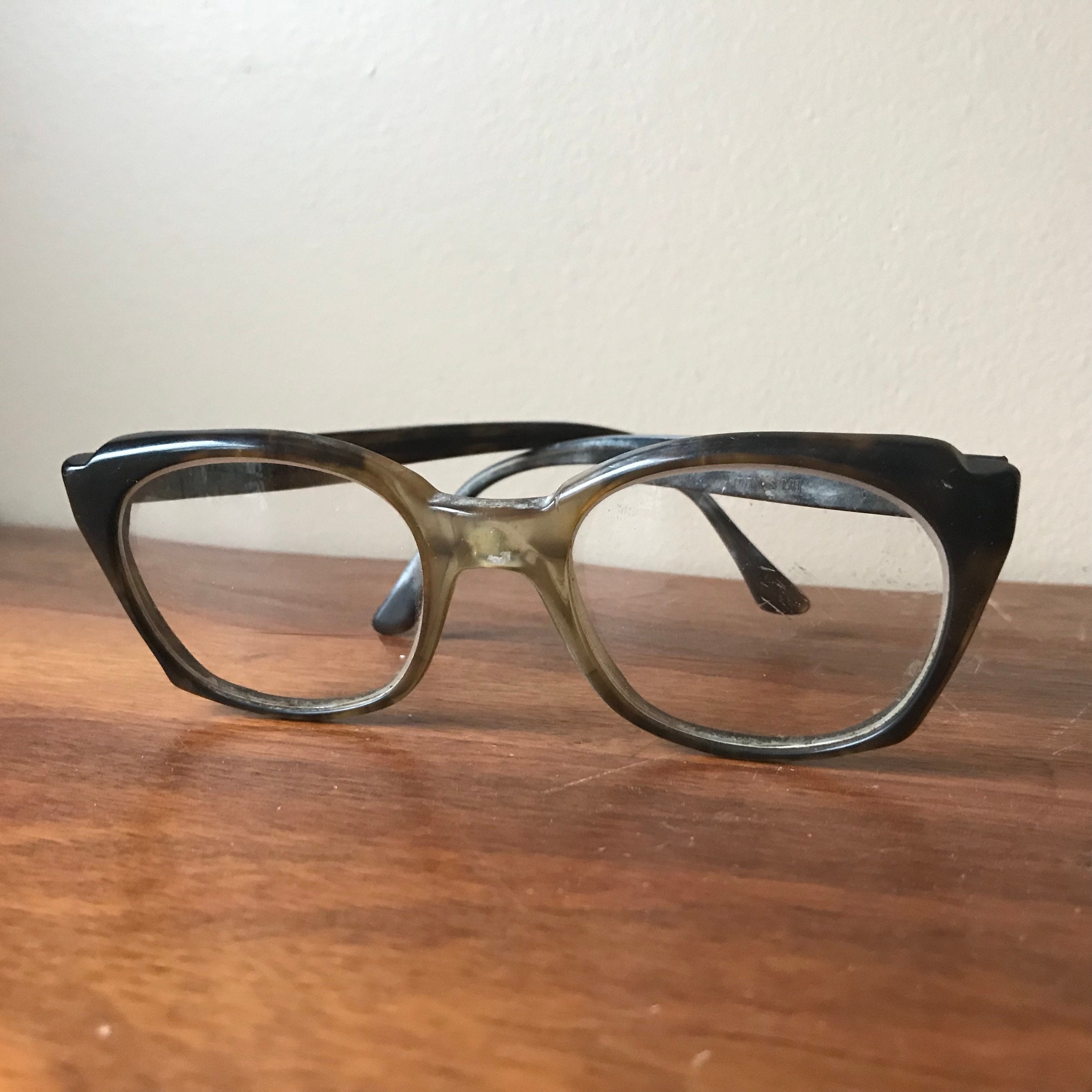 Vintage Titmus Z87 Safety Glasses, Horn Rimmed Bifocals