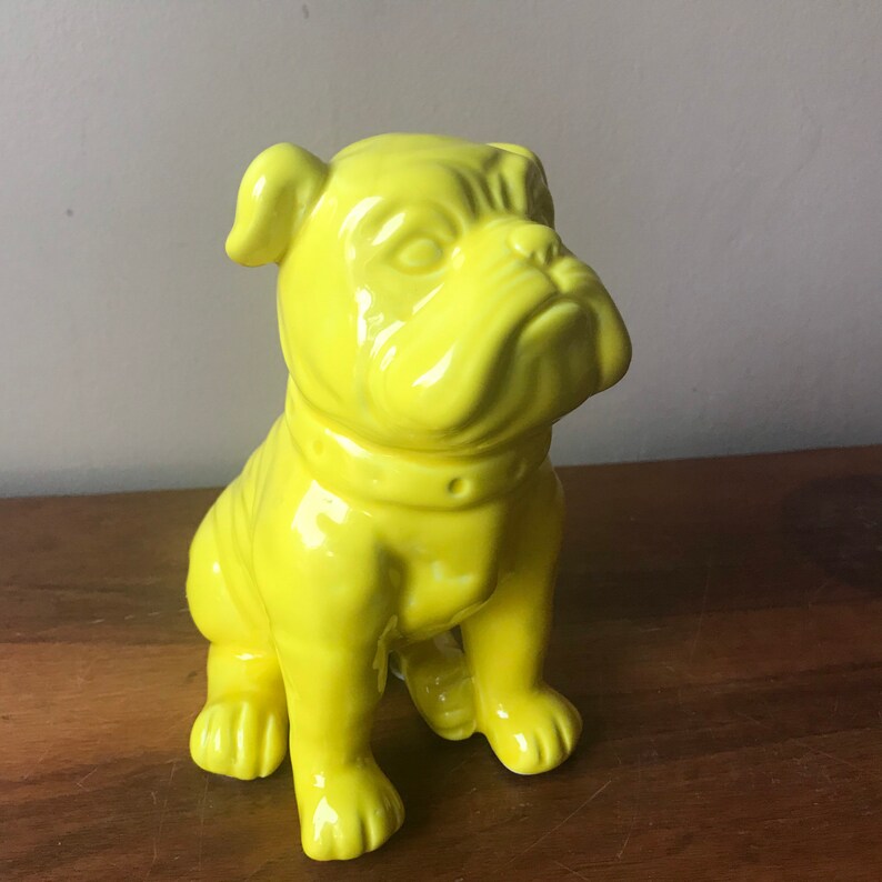 vintage bulldog statue