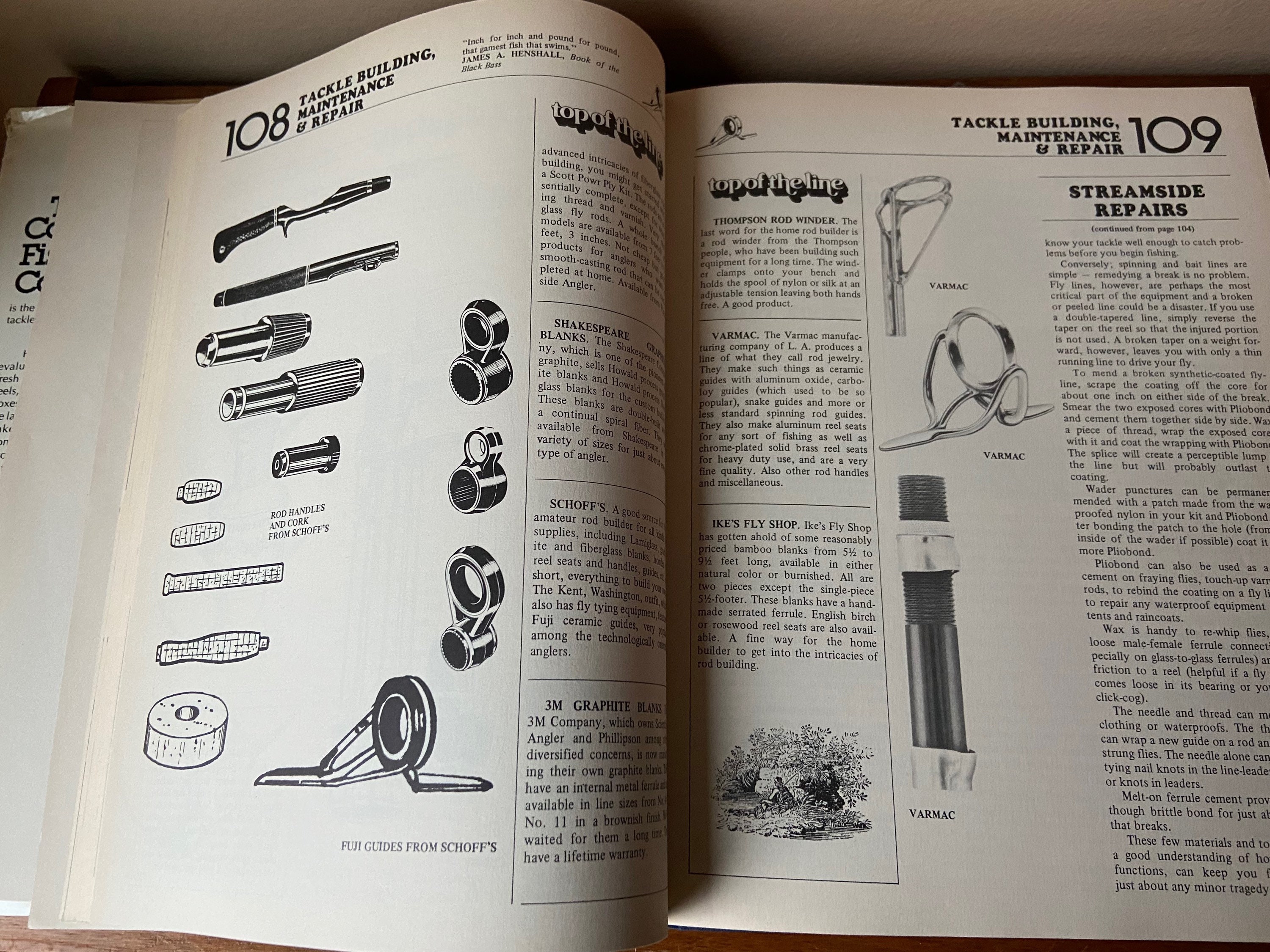 1970's Fishing Book, the Complete Fisherman Catalog, Fish Tackle