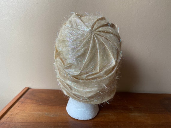 Mid Century Pillbox Hat, Julie Kay, Cream Colored… - image 2