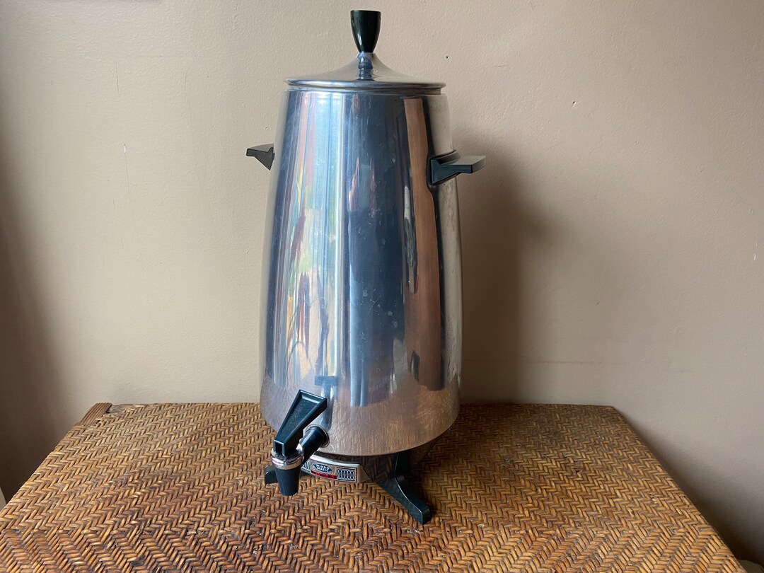 XL Coffee Percolator, Electric Coffee Maker, 30 Cups, Vintage Coffee