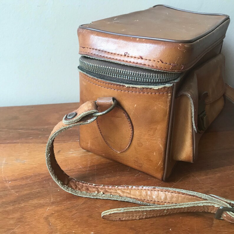 Leather Camera Case, The Sportsman Leather Caddy, Travel Bag, Photography Case, Leather Camera Bag image 7