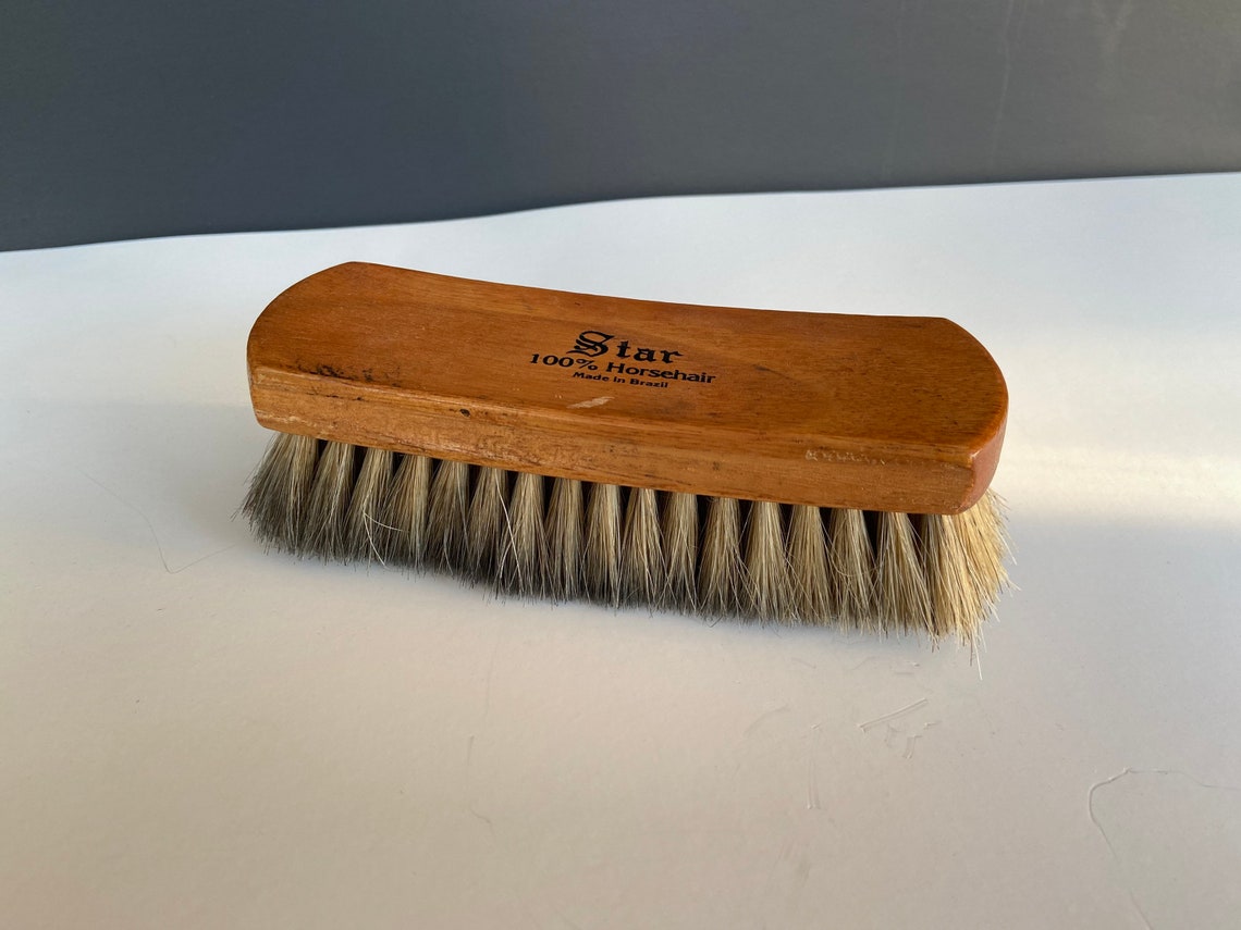 Vintage Horsehair Brush Dust Brush Shoe Shine Brush Wood Etsy