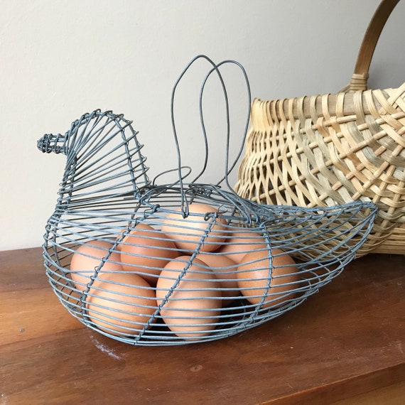 Wire Chicken Egg Basket Collecting Basket Backyard Chickens Farmhouse Decor
