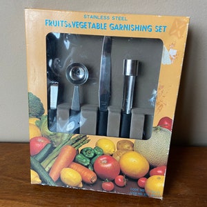3pcs Garnish Shape Tool Set for Fruit Vegetable, Fruit Scooper